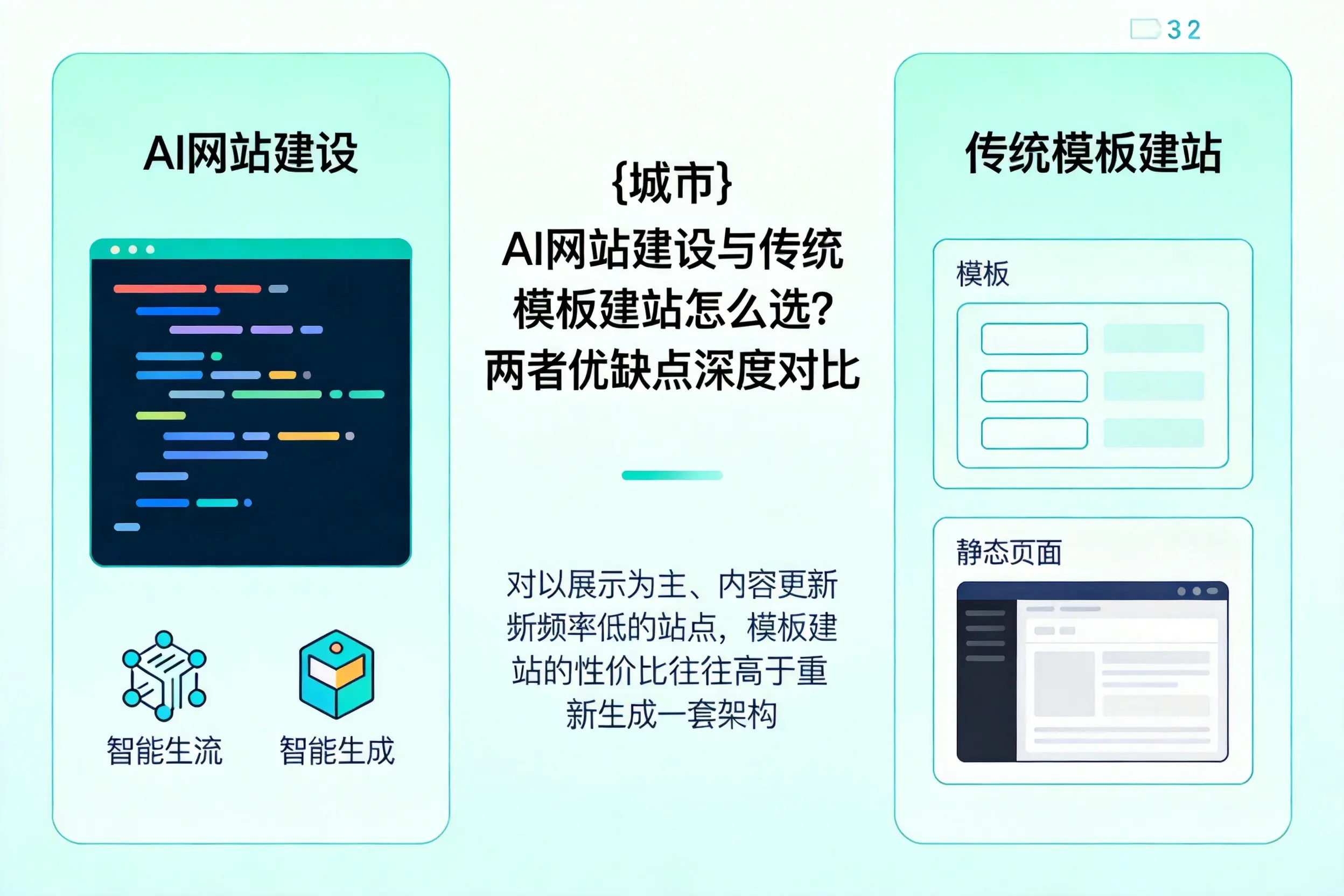 南平AI网站建设与传统模板建站怎么选？两者优缺点深度对比