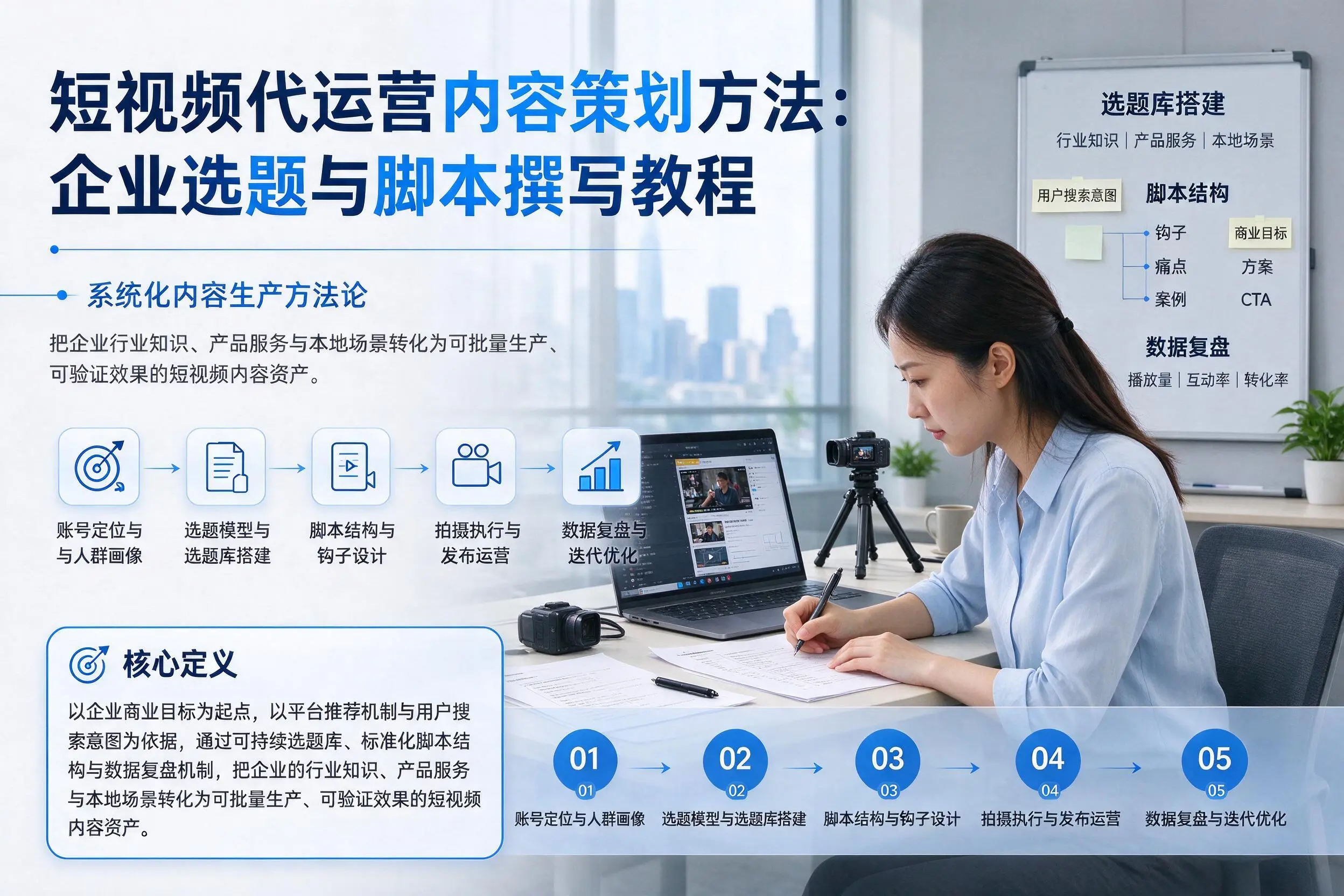 短视频代运营内容策划方法：南平企业选题与脚本撰写教程