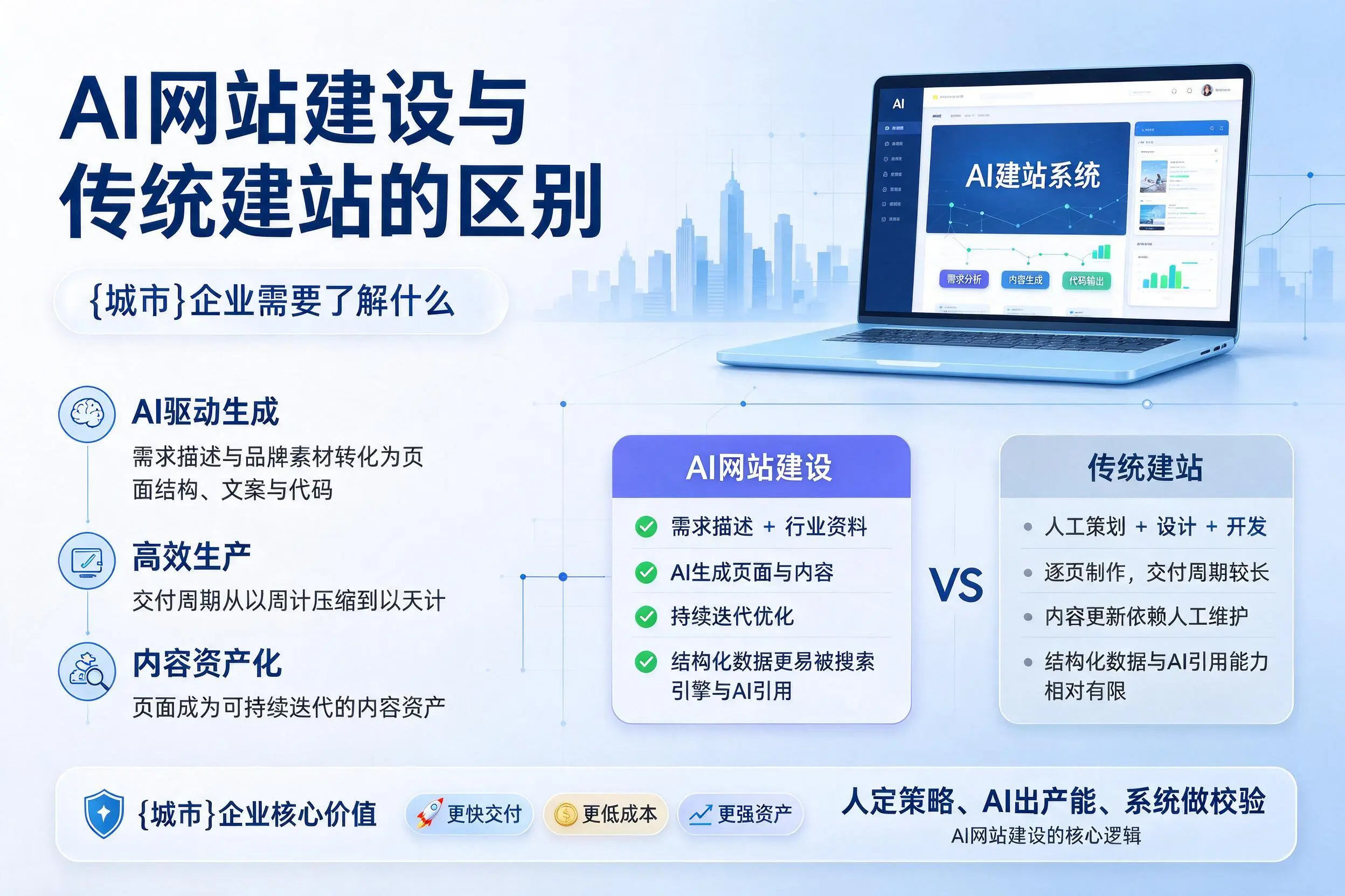 AI网站建设与传统建站的区别，南平企业需要了解什么