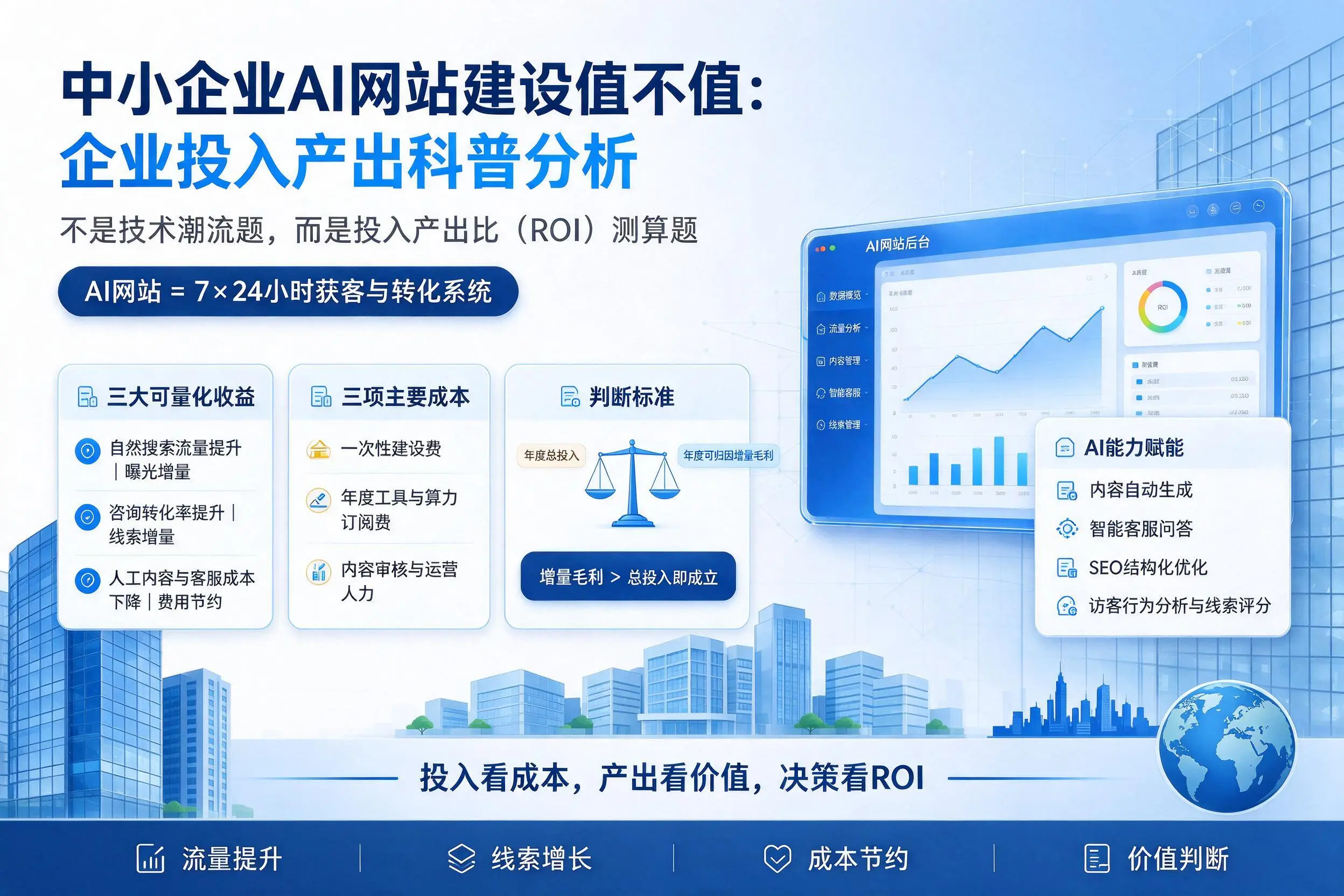 中小企业AI网站建设值不值：南平企业投入产出科普分析
