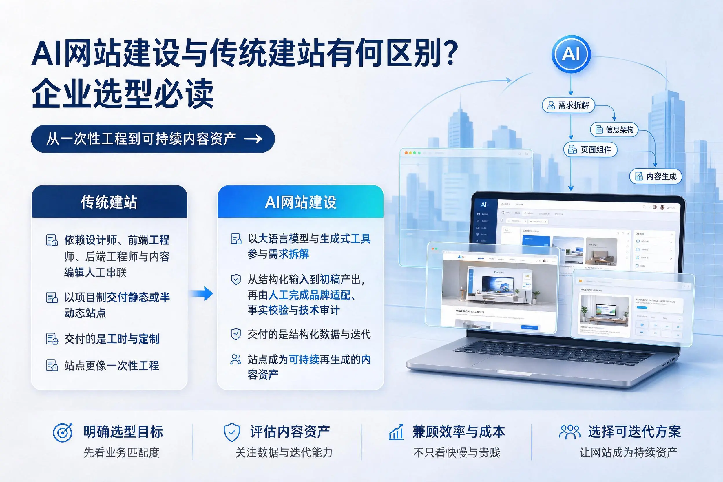 AI网站建设与传统建站有何区别?南平企业选型必读