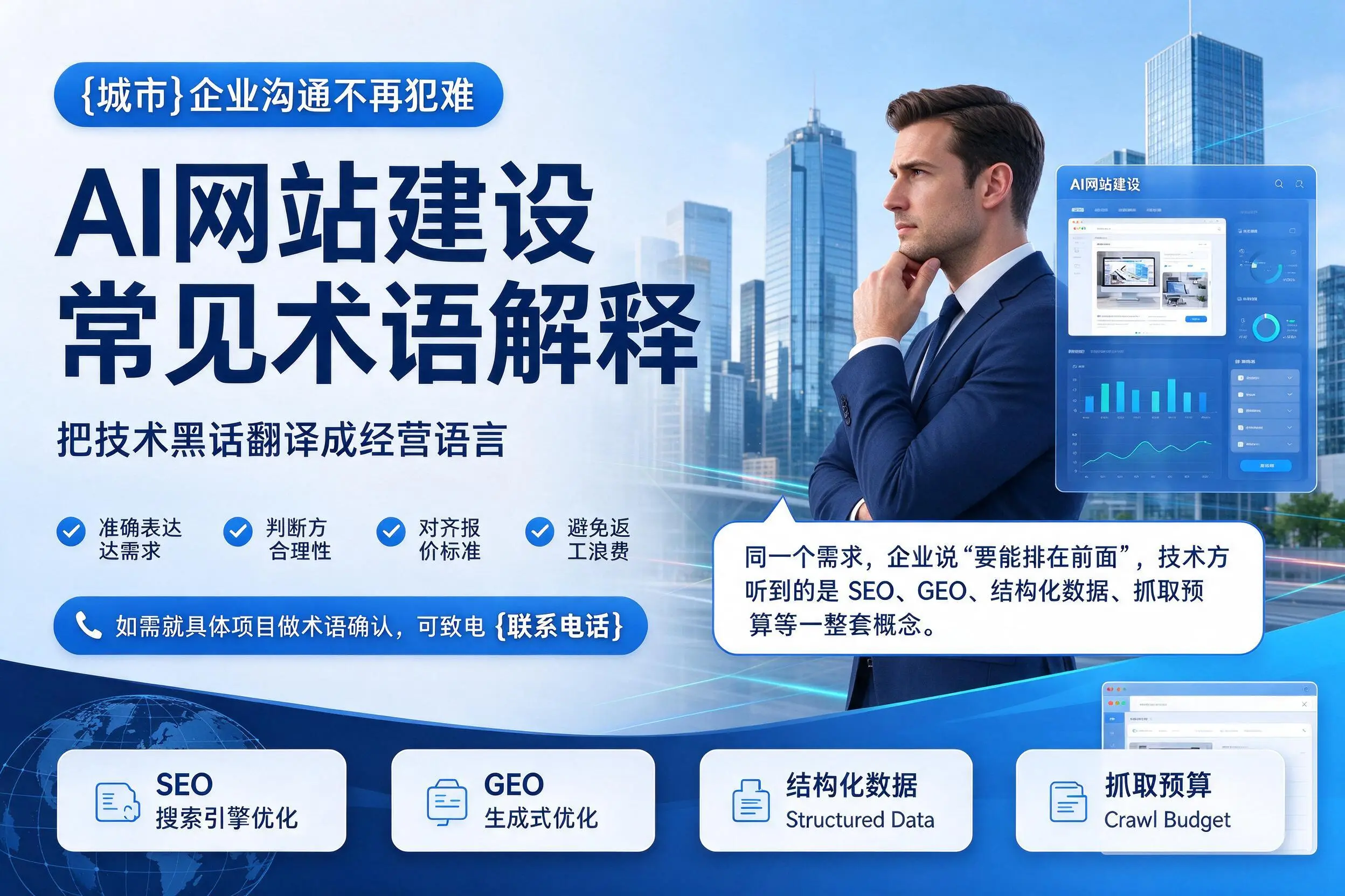 AI网站建设常见术语解释,南平企业沟通不再犯难